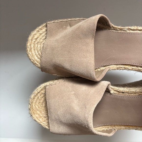 MARC FISHER LTD ADALYN ESPADRILLE WEDGE‎ SANDAL BLUSH SUEDE SIZE 11M